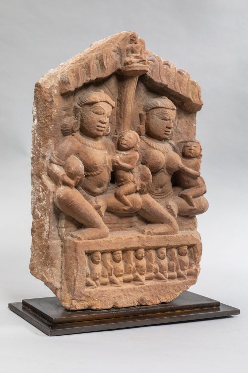 Jain stele with a couple and two children - Image 3