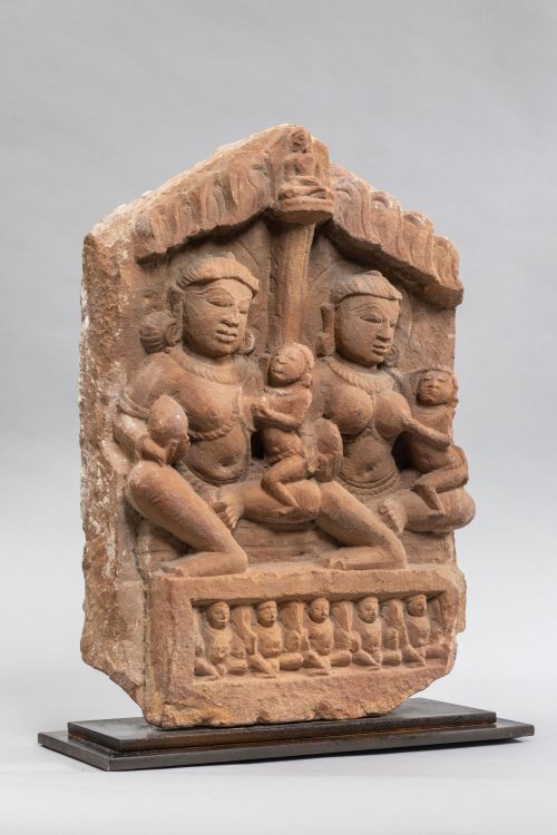 Jain stele with a couple and two children - Image 4
