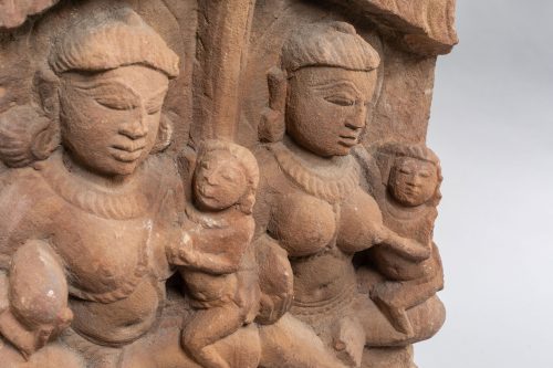 Jain stele with a couple and two children - Image 6