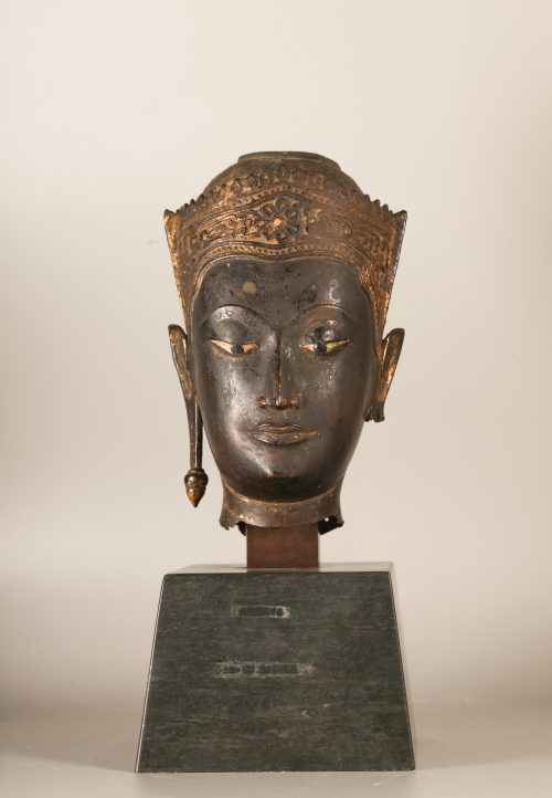 Crowned Buddha head
