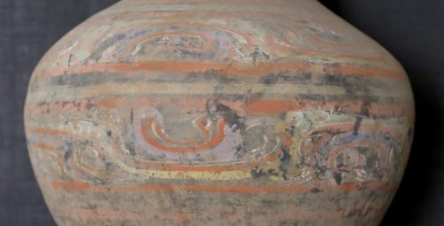 Han painted jar with flamboyant polychromy - Image 5