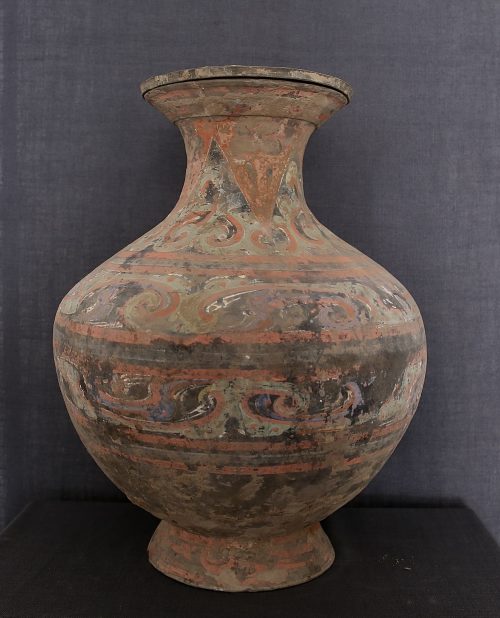 Han jar with lid and flamboyant polychromy - Image 2
