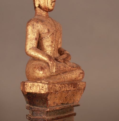 Buddha Lao en bois laqué et doré – Image 7
