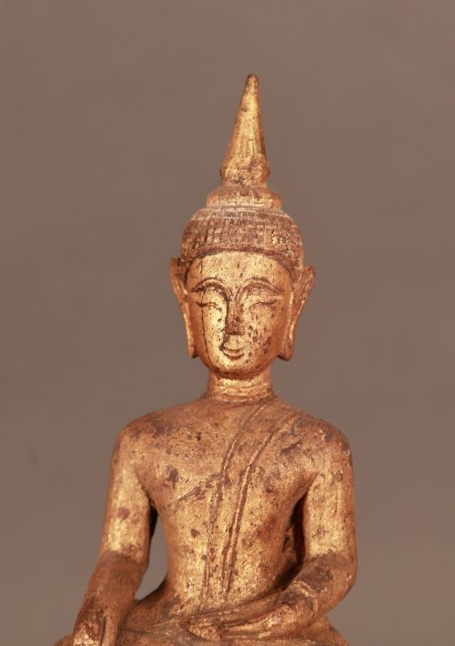 Buddha Lao en bois laqué et doré – Image 6