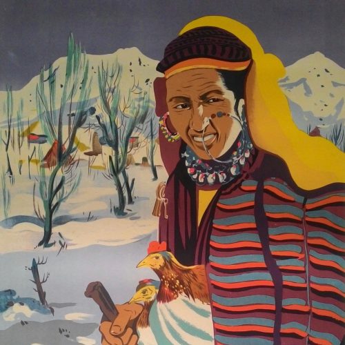 Affiche publicitaire de voyage pour l'Inde - INDE