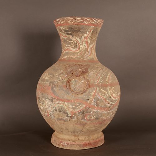 Painted Han vase with polychrome design - Image 3