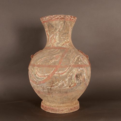 Painted Han vase with polychrome design - Image 4