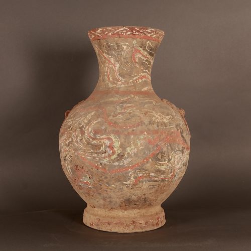 Painted Han vase with polychrome design - Image 5