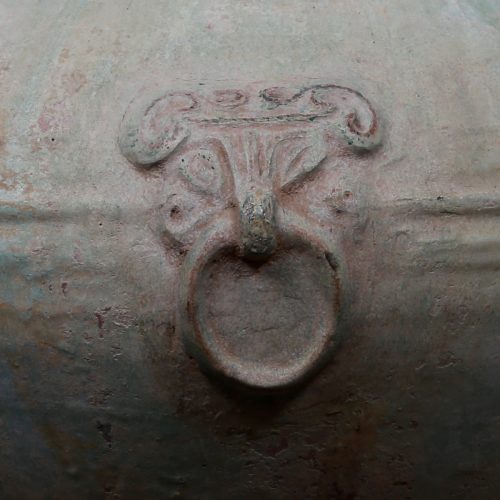 Large hu glaze vase with taotie pattern - Image 6