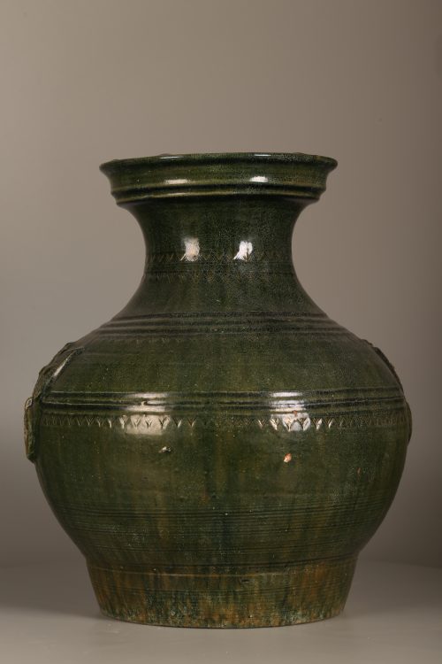 Vase hu à glaçure plombifère vert profond – Image 3