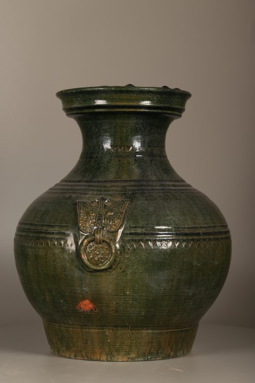 Vase hu à glaçure plombifère vert profond – Image 4