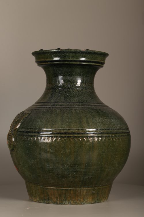 Vase hu à glaçure plombifère vert profond – Image 5