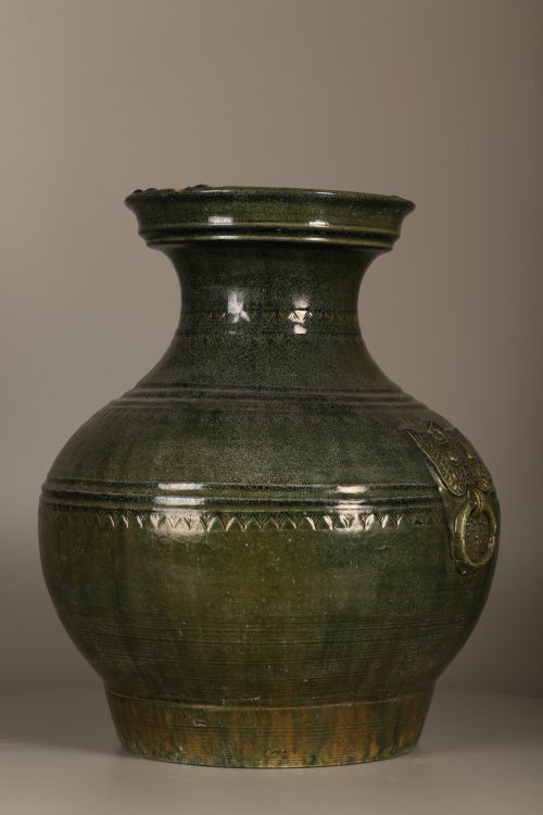 Vase hu à glaçure plombifère vert profond – Image 6