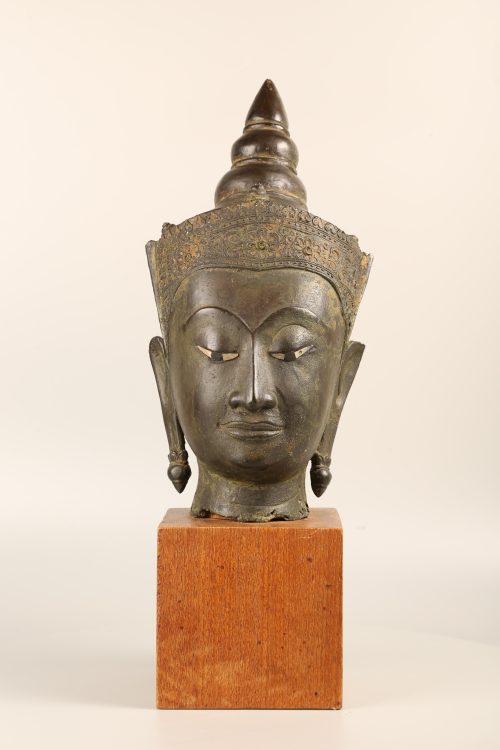 Crowned Buddha head